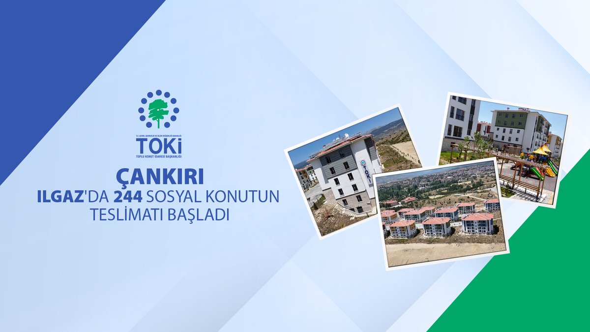 📍 Çankırı Ilgaz'da 2️⃣4️⃣4️⃣ sosyal konut tamamlandı. 🗓️ 3️⃣0️⃣ Haziran - 1️⃣8️⃣ Temmuz 2️⃣0️⃣2️⃣5️⃣ tarihleri arasında hak sahiplerine teslim edilecek. 🍀 Dinlenme, spor, oyun ve yeşil alanları barındıran bu projeyle vatandaşlarımız yeni bir yaşam alanına kavuştu. 📌 Teslim programı için👇