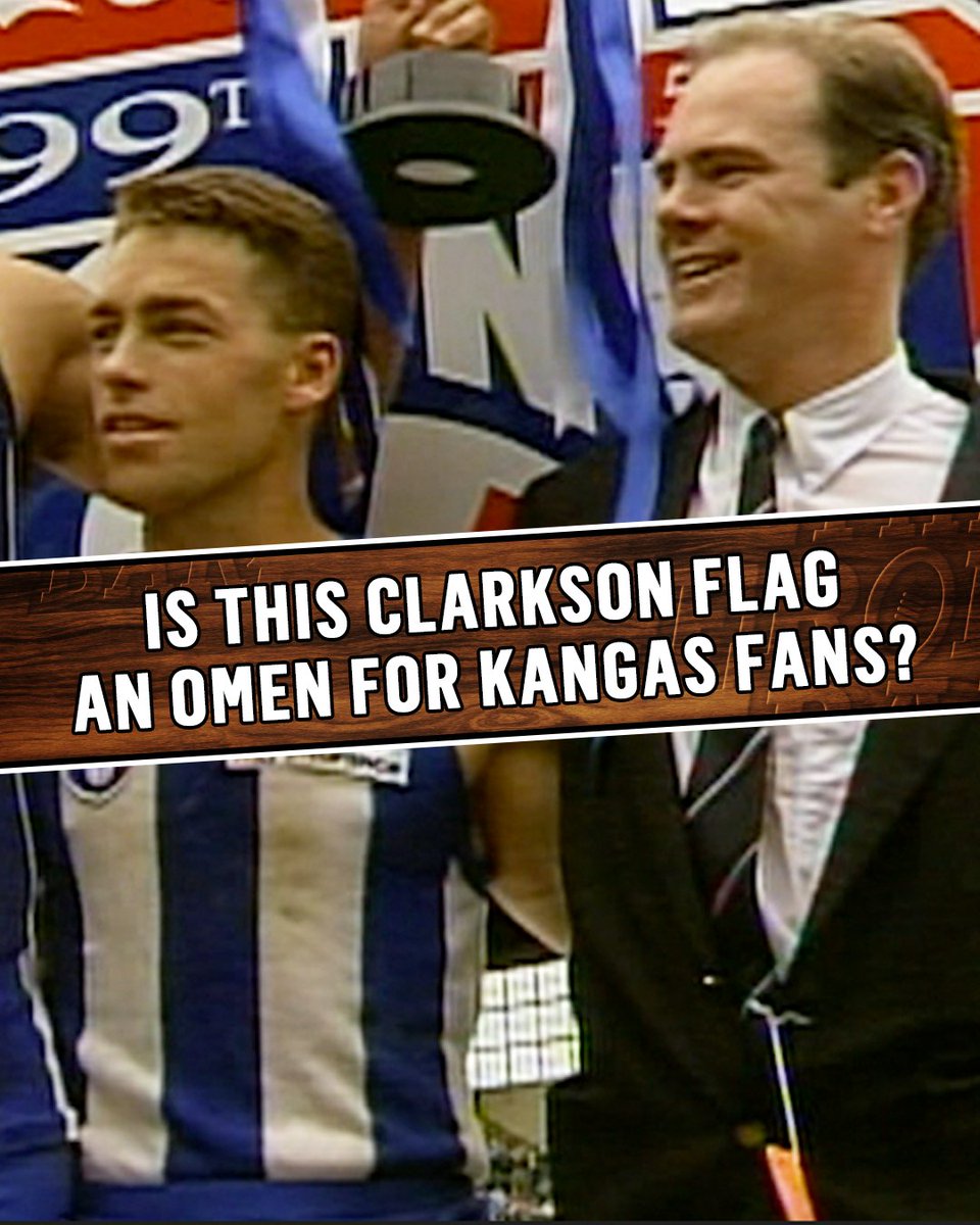 Is this vision of Alastair Clarkson hoisting the 1995 reserves premiership an omen for North fans? Clarko's joining us this Wednesday night. #TheFrontBar | Wednesday | 8.30pm AEST ๐บ