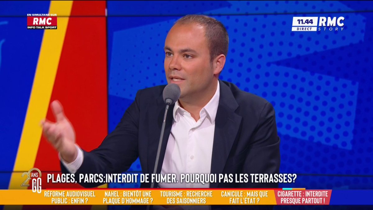 🚬 Interdiction de fumer à la plage, dans les parcs, etc. Pourquoi pas les terrasses ? 🗣️ Charles Consigny : "J'invite les gens à désobéir. Une plage n'appartient pas à l'État. Si quelqu'un veut se mettre nu ou dormir sur la plage, ça doit échapper au pouvoir temporel." #GGRMC