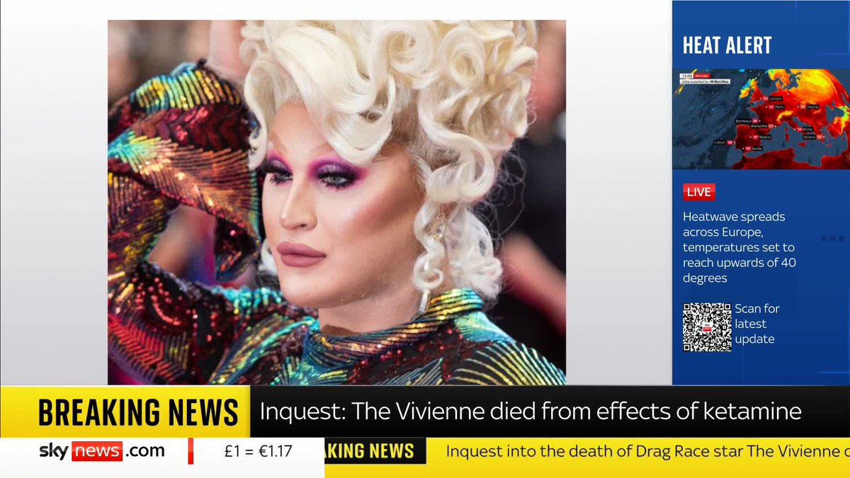 BREAKING: An inquest has found drag queen The Vivienne did not intend to take their life when they died after taking ketamine. Sky's Shingi Mararike reports ⬇️ Latest: 📺 Sky 501, Virgin 602, Freeview 233 and YouTube
