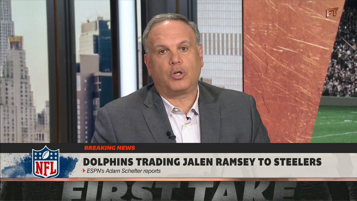 “This is an all-in move.” Mike Tannenbaum reacts to the Dolphins trading Jalen Ramsey to the Steelers 🏈