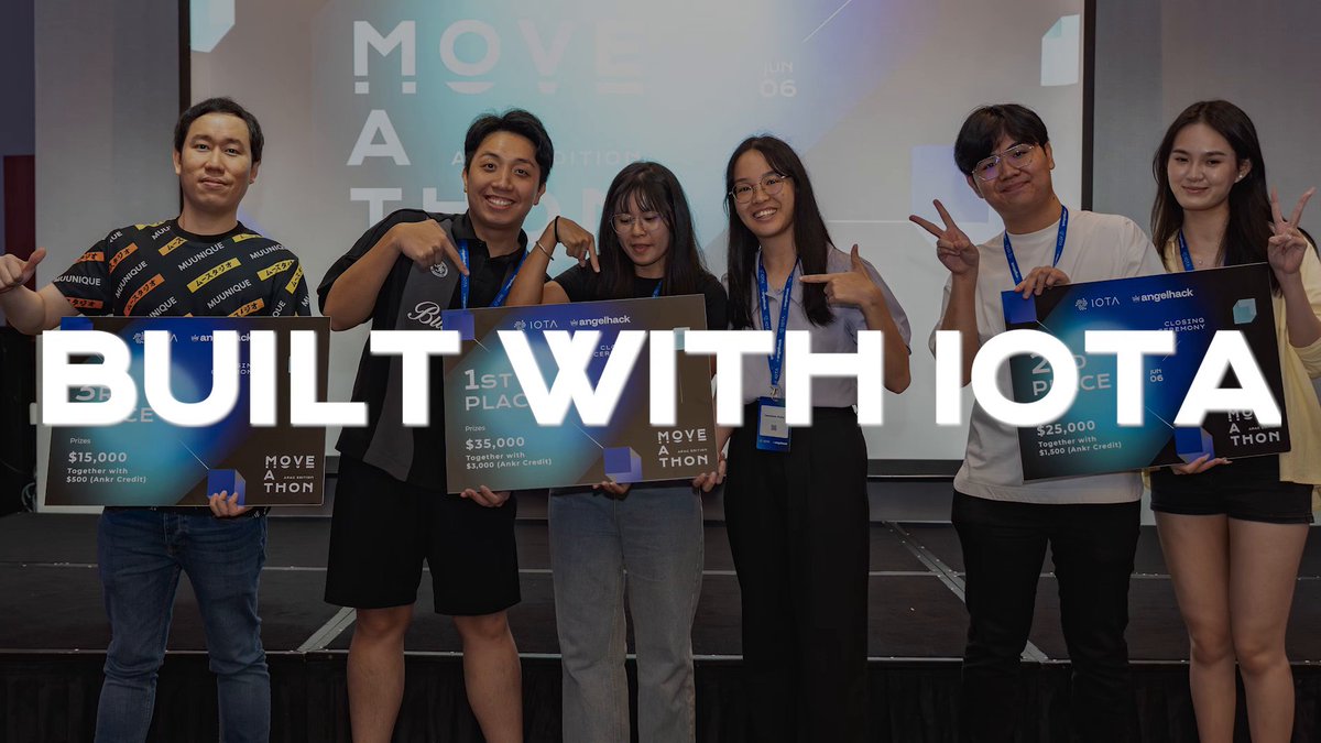 [ICYMI] 🎥 Relive highlights from the first IOTA MOVEATHON Hackathon in Singapore 🇸🇬! Outstanding innovation was showcased across infrastructure, tokenization, DeFi & more. Congratulations to: 🥇 HyperAgile — $35K 🥈 Figo — $25K 🥉 AToIoTA — $15K See you at the next edition! AngelHack