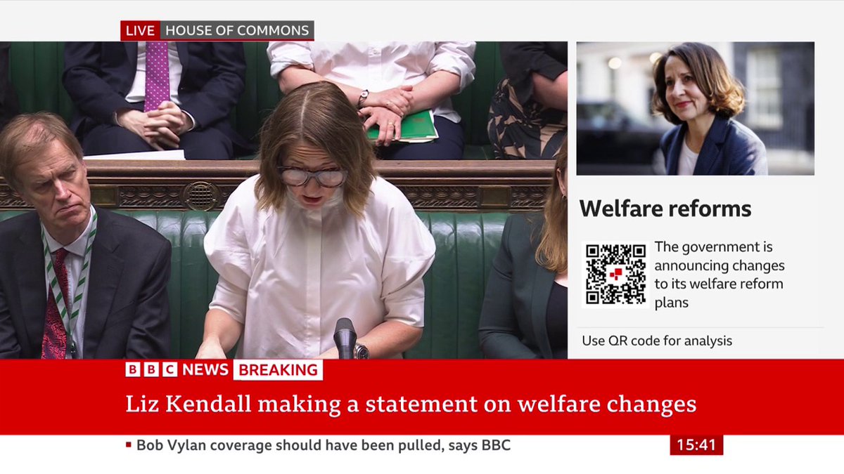 "The new four-point requirement will only apply to new claims from Novermber 2026," Liz Kendall says "No existing claimants will lose Pip because of the changes brought forward in this bill," she confirms Follow live: