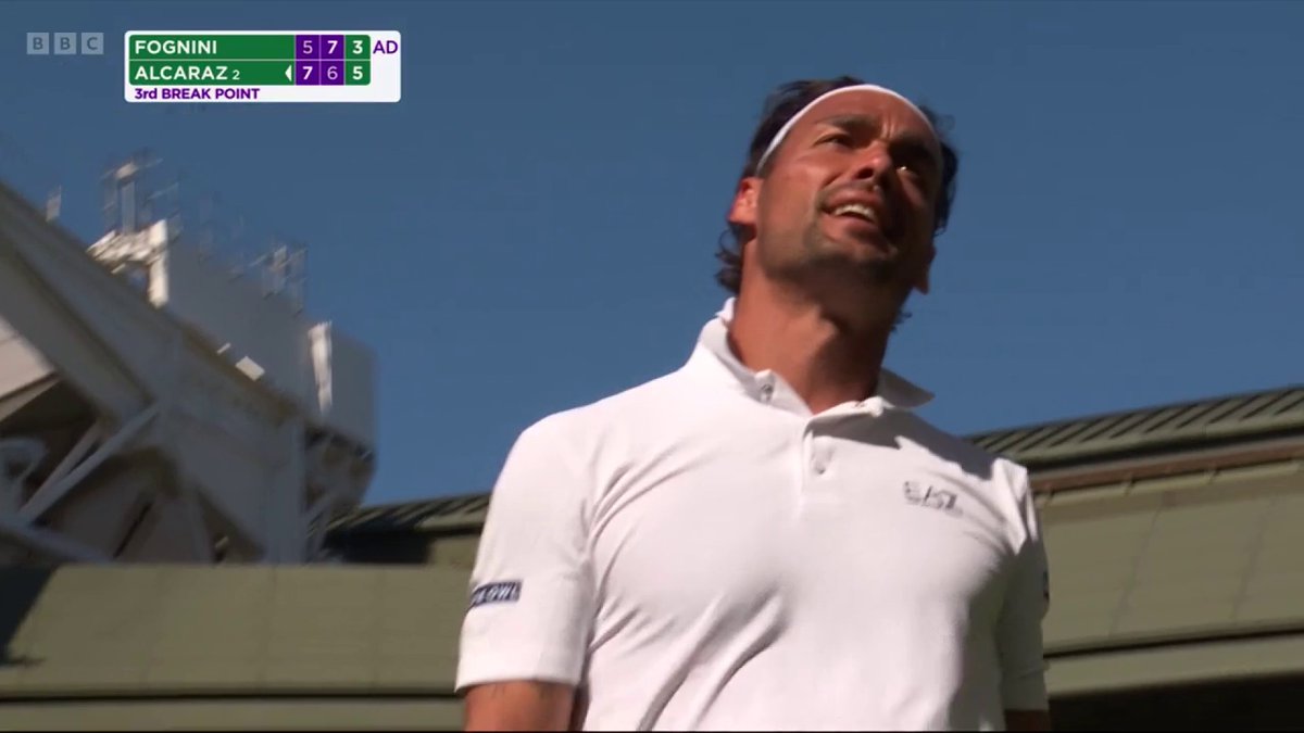 WHAT A RALLY! 🤯 An unbelievable point from Fabio Fognini against Carlos Alcaraz 🤩 #Wimbledon