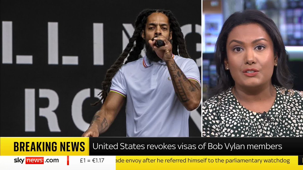 BREAKING: Members of Bob Vylan have had their US visas revoked following the rap group's chants against the IDF at Glastonbury, the country's state department has said. Sky's @AshnaHurynag reports ⬇️ Latest: 📺 Sky 501, Virgin 602 and Freeview 233