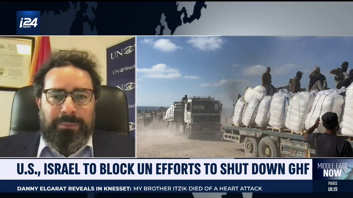 Israel and US expected to shield attempts at the UN to close the Gaza Humanitarian Foundation UNRWA 'sees it as existential that a more-effective, non-politicized, authentic, sincere humanitarian effort would show that UNRWA is the opposite,' Hillel Neuer tells Natasha Raquel Kirtchuk