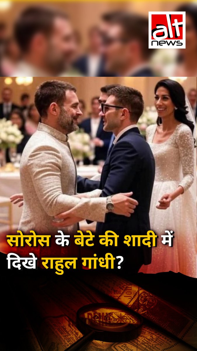 AI की मदद से बनाई गई एक तस्वीर ये कहते हुए खूब वायरल है कि राहुल गांधी ने जॉर्ज सोरोस के बेटे की शादी में शिरकत की. देखिए ये रिपोर्ट #AltNewsFactCheck #AltNews #AltNewsVideoReport #FactCheck #RahulGandhi #artificialintelligence #aiimages #georgesoros