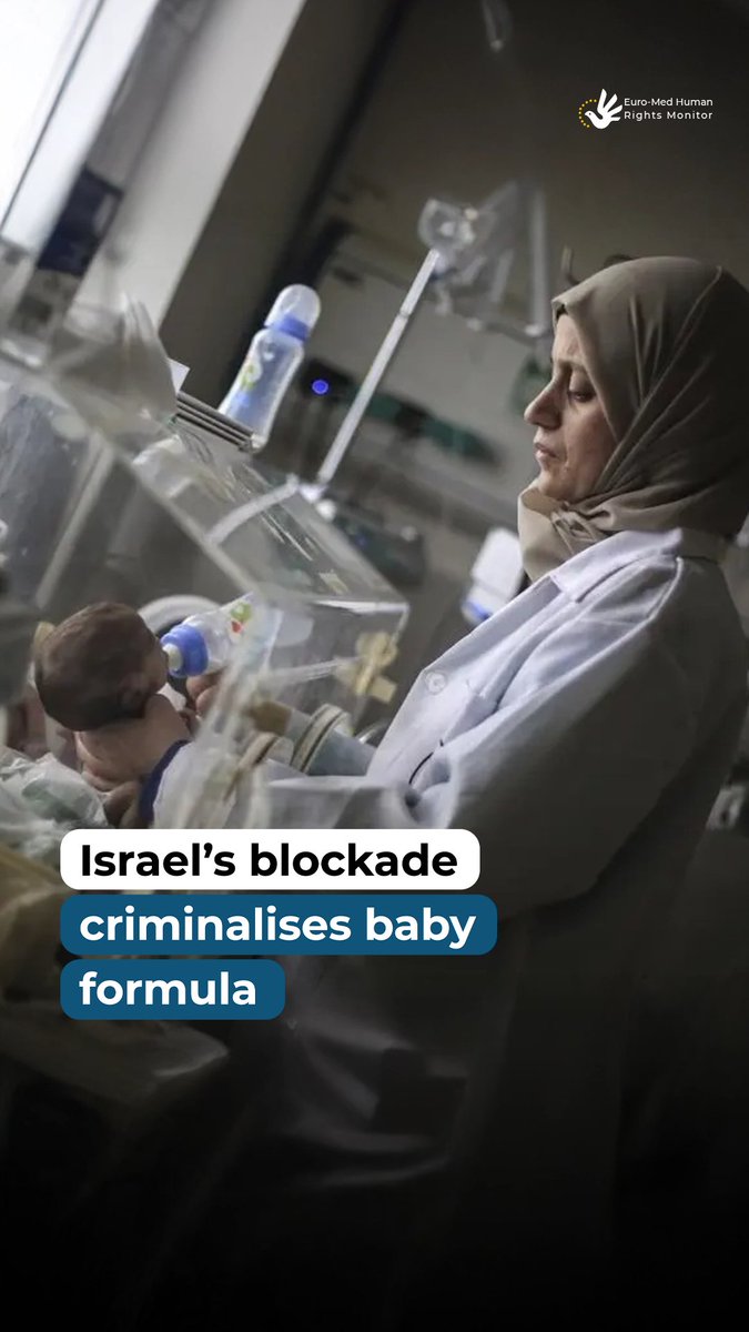 Starving babies in #Gaza is not collateral damage, it’s a deliberate strategy. Israel’s blockade is cutting off infants’ first feed, pushing countless newborns to the brink and causing dozens of deaths
