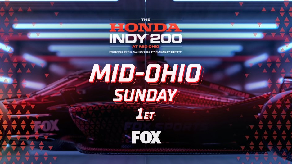 Sunday. Mid-Ohio. 1p ET on FOX.