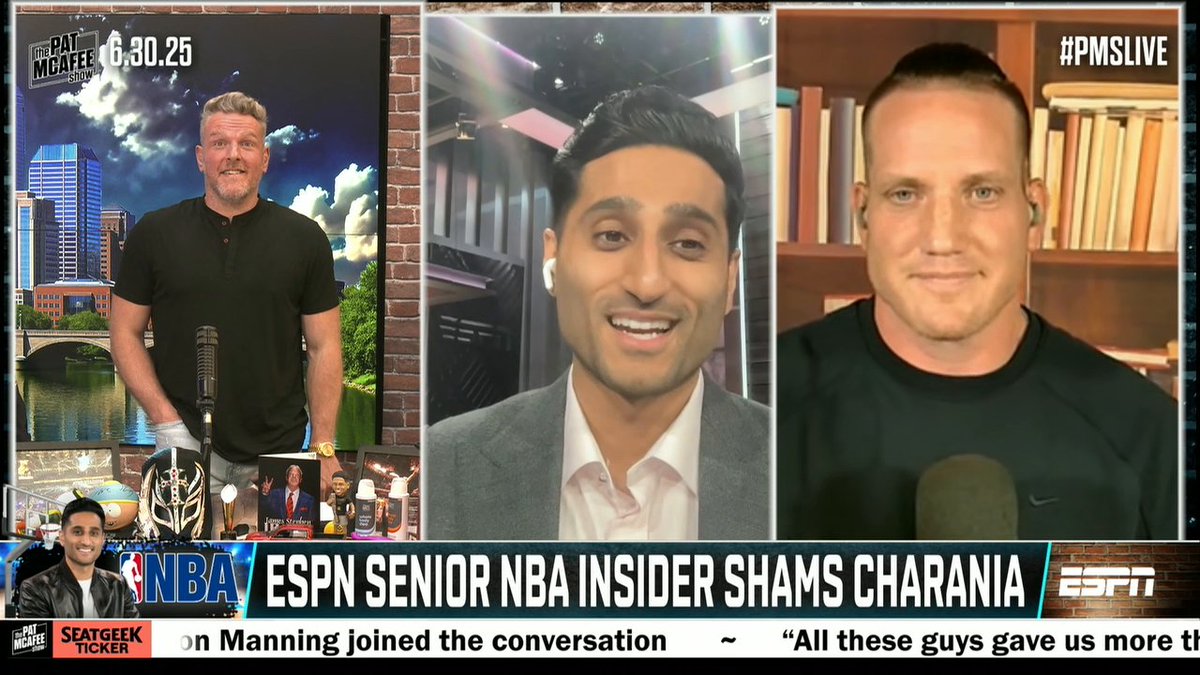 "There's gonna be some big deals tonight, Pat." Shams Charania tells Pat McAfee to stay tuned for NBA free agency 👀🍿 NBA Today Free Agency Special | 📺 7 PM ET on ESPN