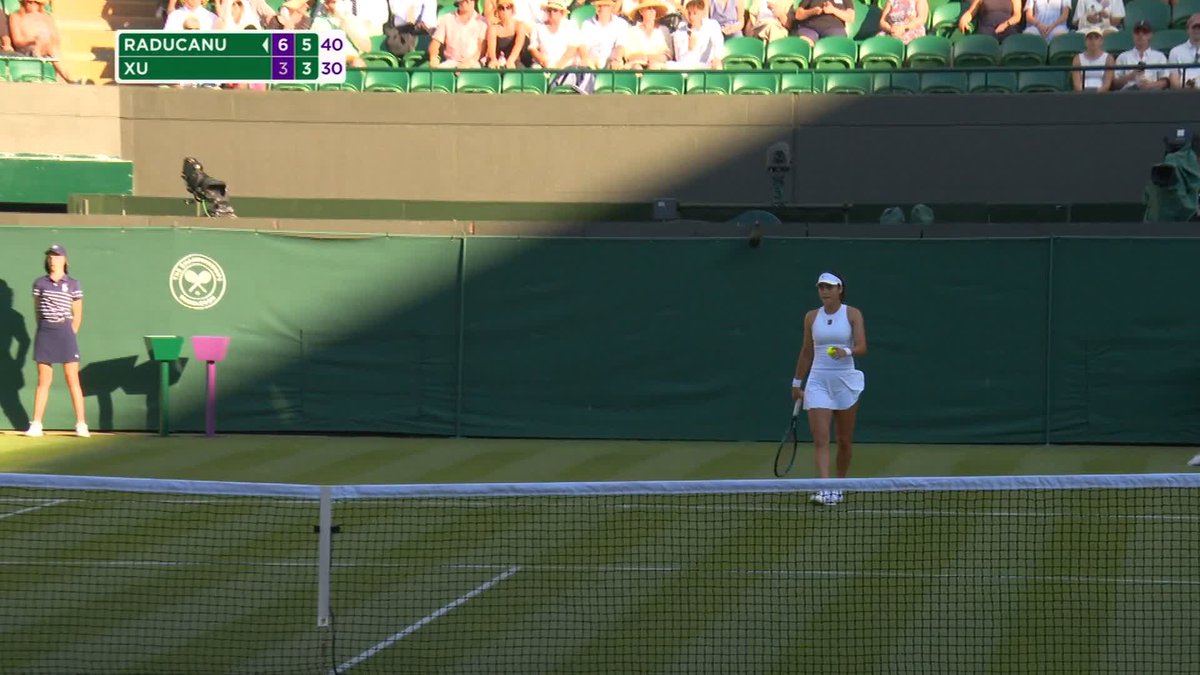 🔛🔝 Emma Raducanu completes a hard-fought 6-3, 6-3 victory against Mimi Xu to move into the second round of #Wimbledon
