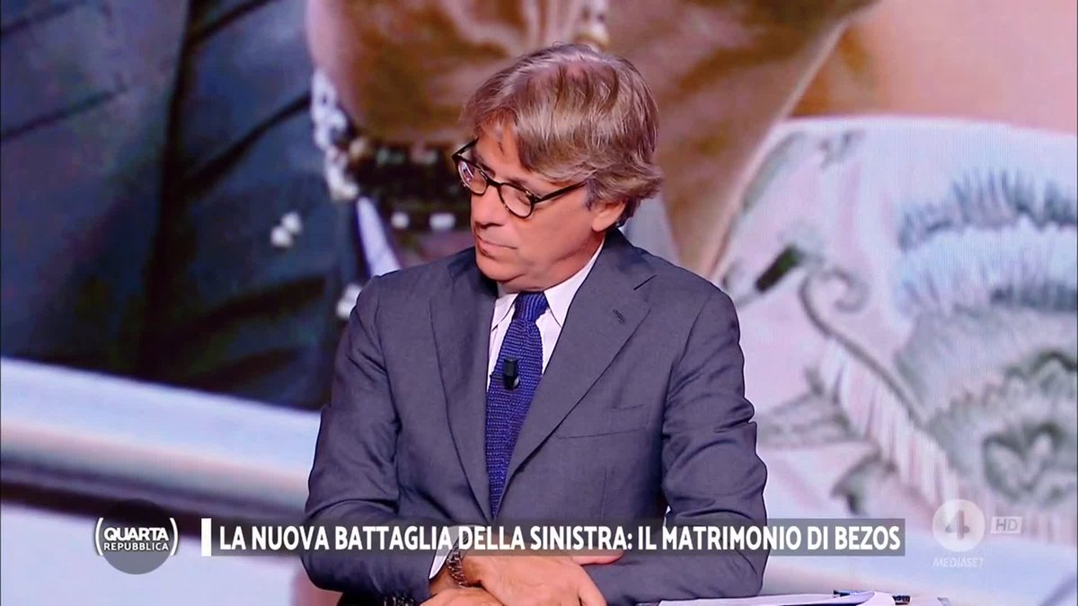 "il palcoscenico di Venezia non l'ha usato Bezos ma la sinistra, quelli che hanno criticato sono tutti clienti di Amazon." #Cerno #Bezos #quartarepubblica