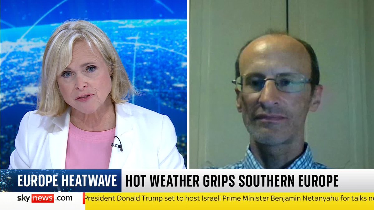 "Both of these extremes are getting worse as the climate warms." Professor in climate science Richard Allan explains to Sky's @AnnaBotting why we're seeing more intense rainfall and flooding, as well as more frequent heatwaves. Latest: 📺 Sky 501 & YouTube