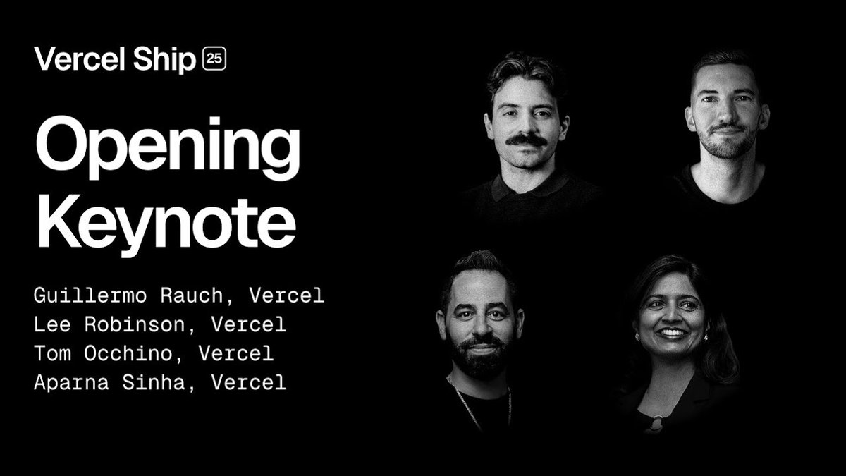 Watch the Vercel Ship 2025 opening keynote.