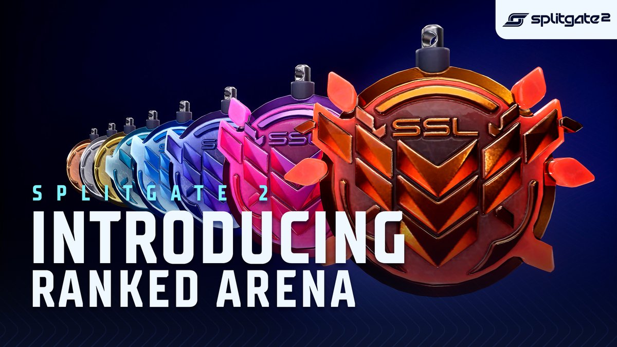 You asked, we answered. Ranked Arena arrives in Splitgate 2 on July 3. 🏅