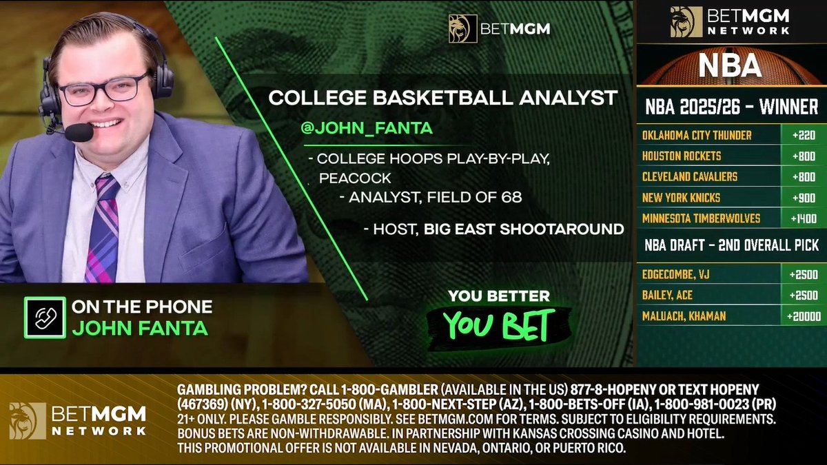 Khaman Maluach 🆚 Kon Knuppel John Fanta tells Nick Kostos & Femi Abebefe why he believes Maluach will have an immediate impact in the NBA! More NBA Draft Recap on the YBYB Podcast ➡️