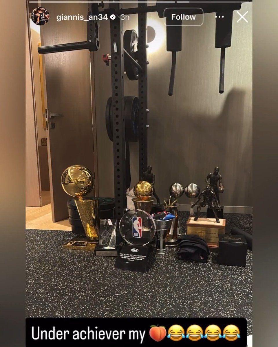 Giannis flexed the hardware and called out all the haters in recent IG story 😤🔥 (via giannis_an34/IG)