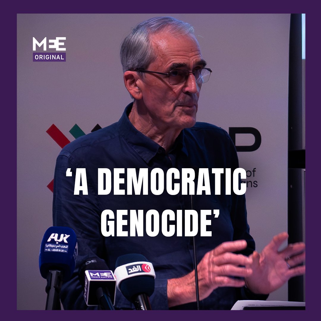 At the Genocide in Gaza conference in London, professor of international relations Martin Shaw said the assault on Gaza goes beyond the Israeli state, with support from armed civilians, right-wing activists, and much of Israeli society.