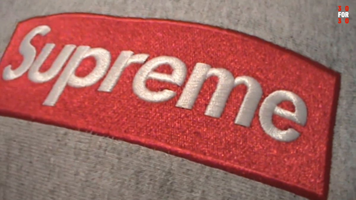 “That Supreme font, it’s not original.” The infamous Supreme box logo was inspired by an artist named Barbara Krueger 🧠 Watch 30 for 30 ‘Empire Skate’ NOW on ESPN 🎥