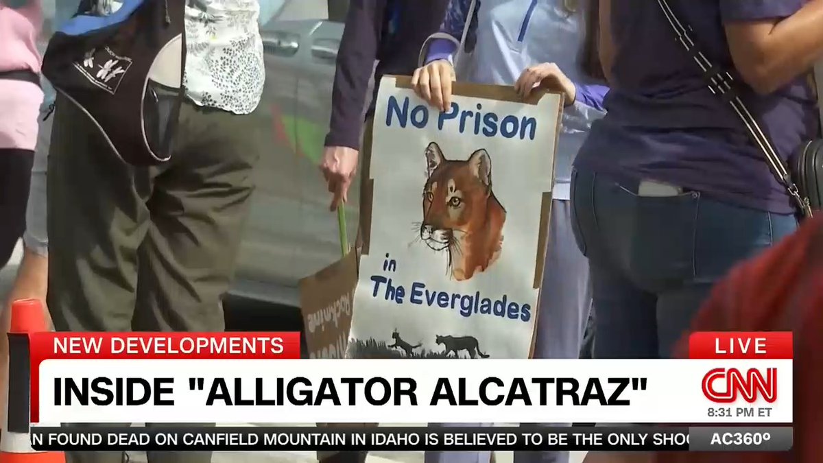 President Trump is set to visit the opening of "Alligator Alcatraz" tomorrow, a giant immigration detention center in the heart of Florida's Everglades. CNN's Randi Kaye takes a look at this controversial facility.