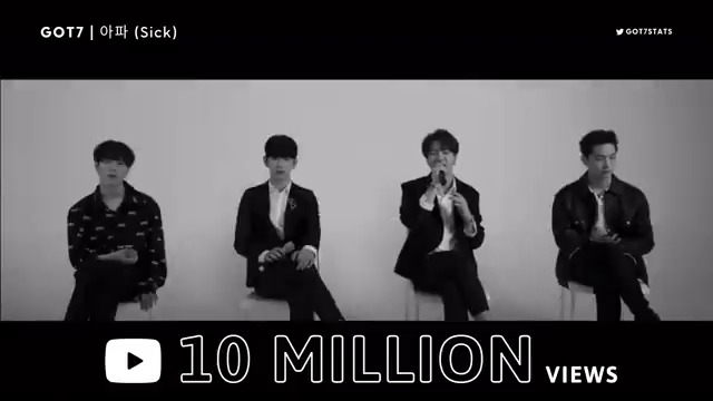 “아파 (Sick)” Live has now surpassed 10 million views on YouTube. GOT7 - 아파 (Sick) ([GOT the Stage] JAY B, Jinyoung, Youngjae, Yugyeom) — GOT7 GOT7 (갓세븐) #GOT7 #갓세븐 #GOT7_Sick #갓세븐_아파