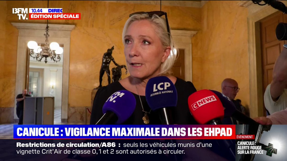 💬 "La climatisation, ça sauve des vies" Le plan climatisation souhaité par Marine Le Pen et Éric Ciotti fait réagir la classe politique