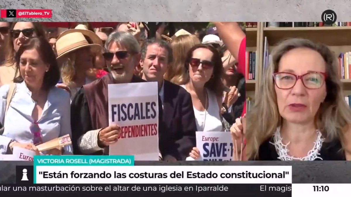 "No soy capaz de comprender en qué afecta esta ley a la independencia judicial, defiendo absolutamente lo contrario" Mª Victoria Rosell Aguilar sobre la huelga convocada por la derecha judicial 👇🏽 📺 EL TABLERO |