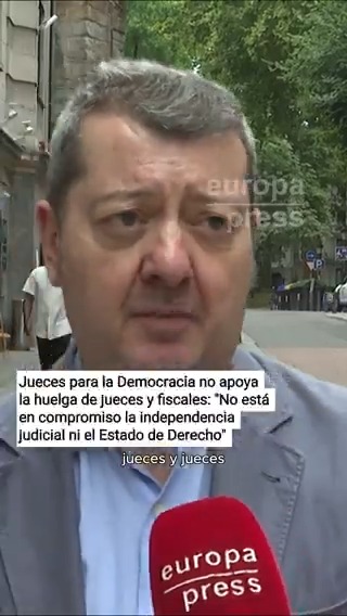 Juezas y Jueces para la Democracia no apoya la huelga de jueces y fiscales: "Lo que no comprendemos es que se haga una huelga porque consideren que está en compromiso la independencia judicial o el Estado de Derecho. Ni lo uno ni lo otro"