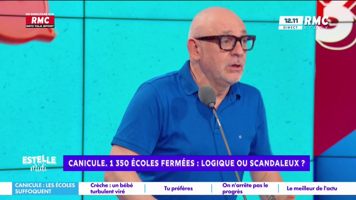 🏫 Canicule : 1 350 écoles fermées 🎙️ frédéric hermel🇫🇷 : "C'est un scandale ! On est quand même la France, 6e puissance mondiale ! Je vais demander une réduction d'impôt, j'ai payé pour que les enfants des autres soient accueillis et ils ne sont pas accueillis !" #EstelleMidi