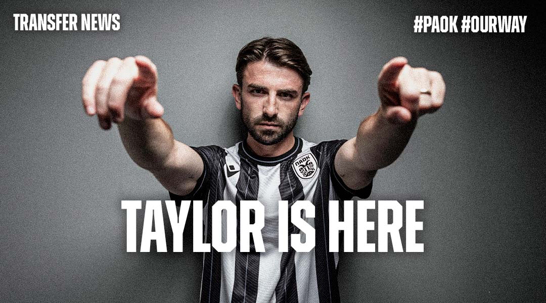 He came from Scotland 🏴󠁧󠁢󠁳󠁣󠁴󠁿 He is ready to fight ⚔️ He is ready to play ⚽️ He is ready to conquer! 🦅 #TaylorIsHere #PAOK #OurWay #transfers