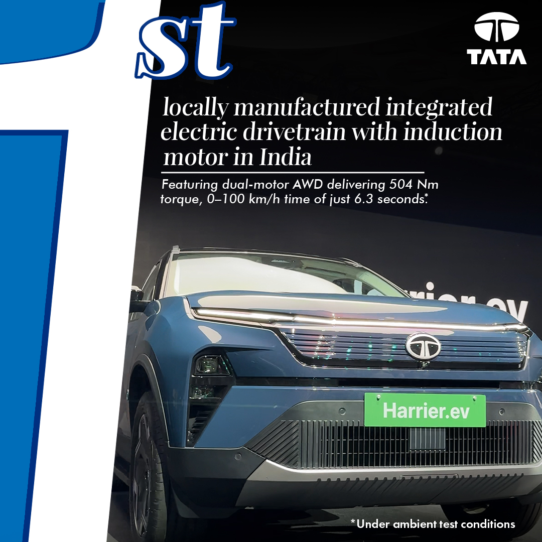 All new thrilling performance, in a homegrown electric SUV. That’s how you #DeleteImpossible – on the road, and off it. #ThisIsTata #HarrierEV #TataEV TATA.ev Tata Motors