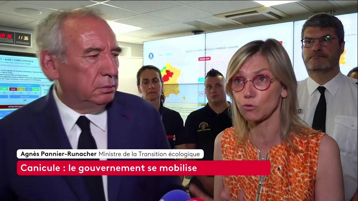 🔴 Canicule : la ministre de la Transition écologique Agnès Pannier-Runacher a appelé à "climatiser pour les personnes vulnérables" en priorité mais "pas partout au risque de réchauffer", ajoutant qu’il faut "privilégier les méthodes renvoyant la chaleur dans le sol". #canal16