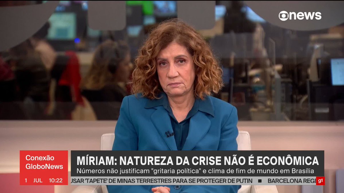 .Míriam Leitão: natureza da crise não é econômica; números não justificam "gritaria política" e clima de fim de mundo em Brasília. #ConexãoGloboNews ➡ Assista à #GloboNews: