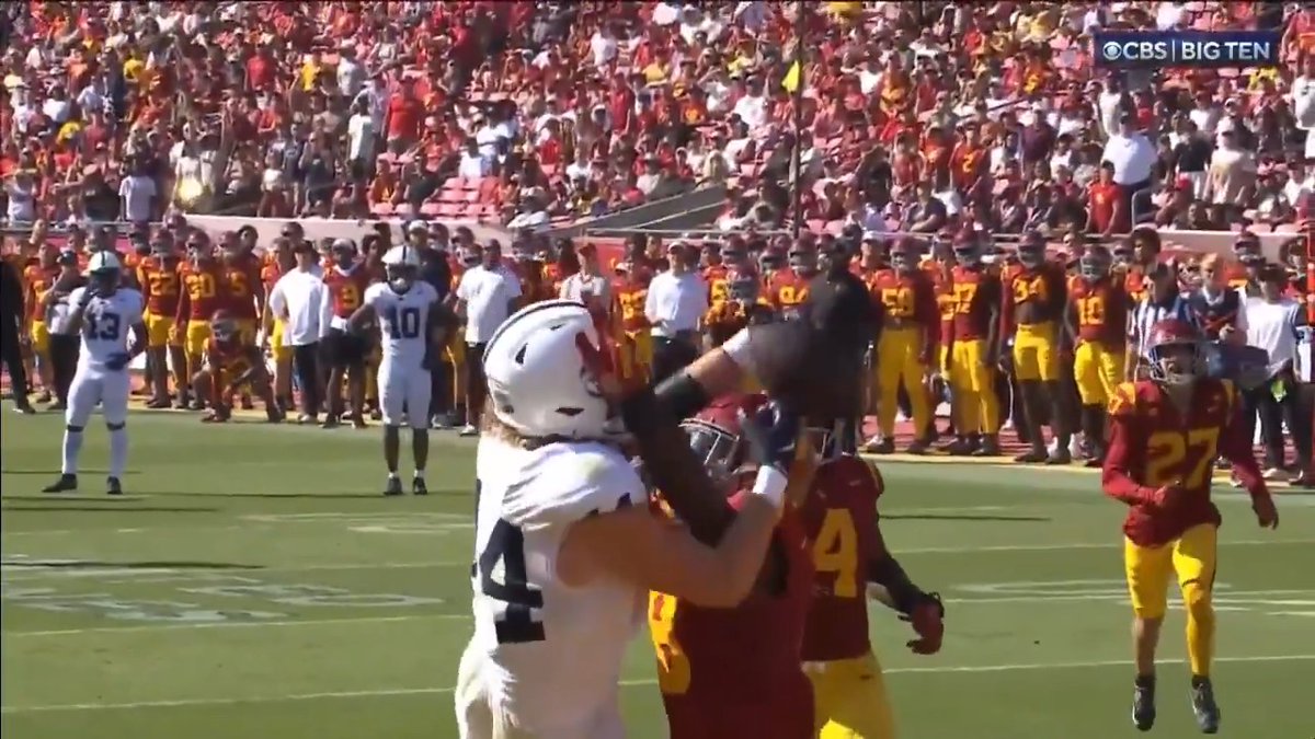 This one will never fail to impress 💯 We're reliving Tyler Warren's trick play TD to spark Penn State Football's comeback at USC 👇 #TouchdownTuesday x #B1GFootball