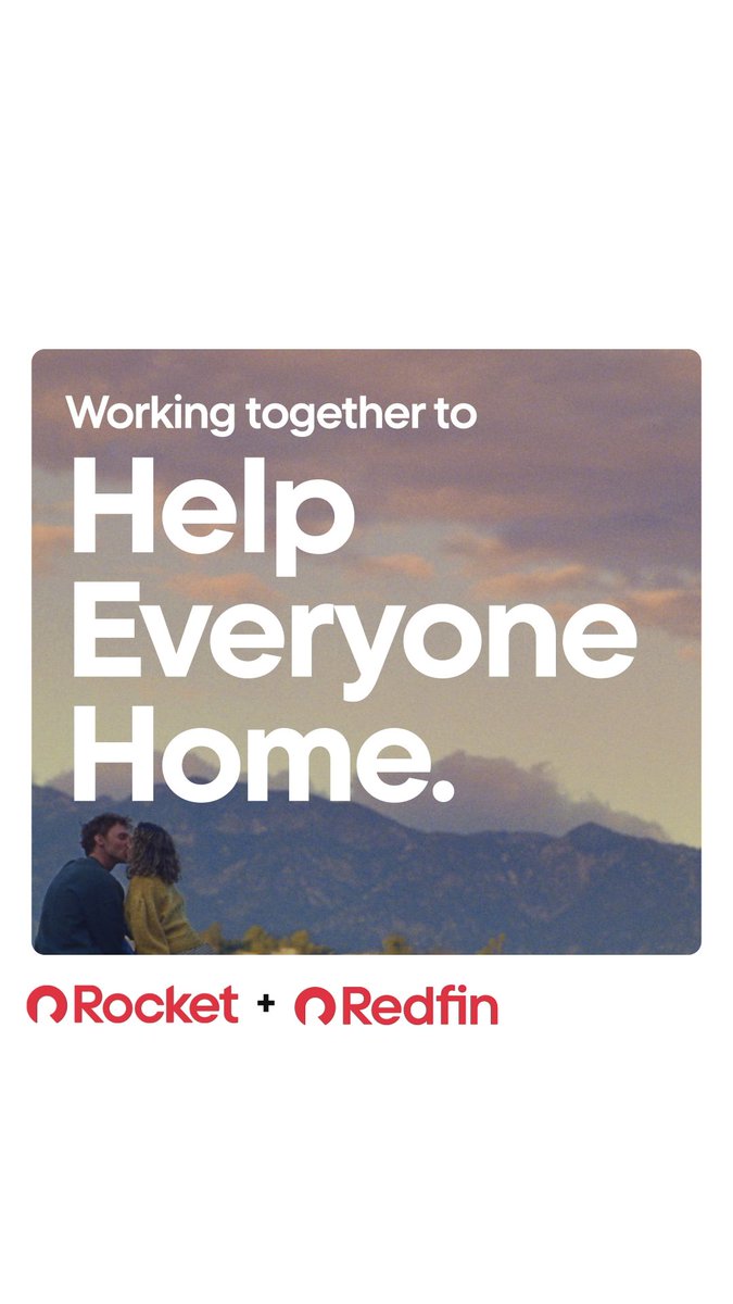 Rocket + Redfin. Home buying, rebuilt. Real mortgage power meets real estate. Smarter search. Seamless financing. Your journey home just got an upgrade.