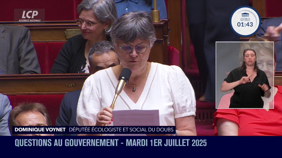 Loi Duplomb : Dominique Voynet dénonce une "croisade contre l'écologie". "Un jour vous serez poursuivis pour inaction criminelle, pour mise en danger de la vie d'autrui." #DirectAN #QAG
