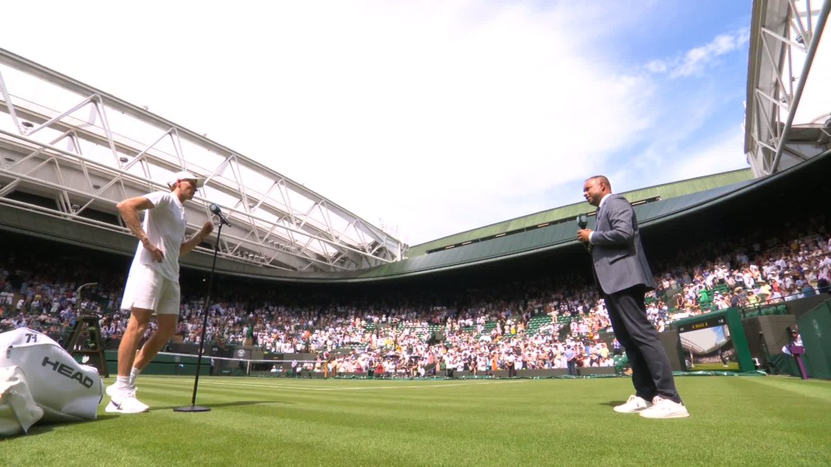 "Let's see what's coming" ➡️ Jannik Sinner has his sights set on a strong #Wimbledon campaign after his first round victory against fellow Italian Luca Nardi 🔒