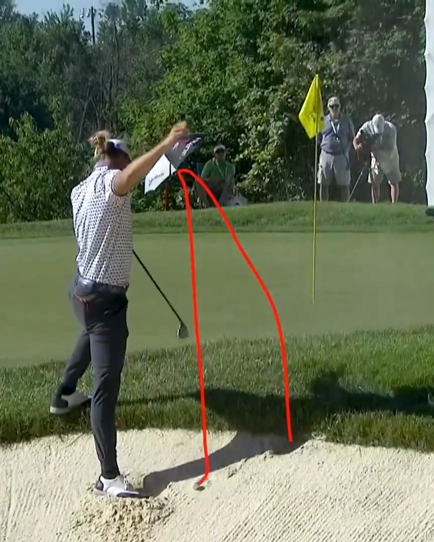 Rule 11.1a: If a player’s ball in motion accidentally hits any person or outside influence there is no penalty to any player. No penalty stroke for Morgan Hoffmann here at the 2022 John Deere Classic. #TOURVault