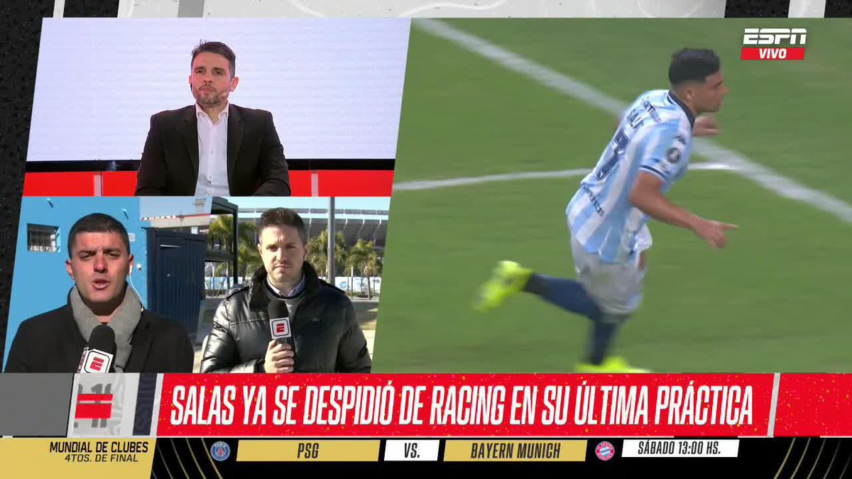 👋 SALAS SE DESPIDIÓ DE RACING El delantero ejecutará la cláusula de rescisión y se va de la Academia para llegar a River. ¿Se marca un precedente en el fútbol argentino? 📺 ¡No te pierdas #ESPNF12 en vivo por #DisneyPlus!