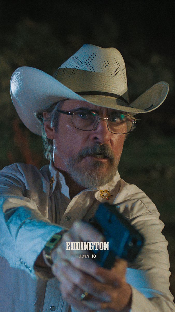 Husband. Sheriff. Mayor-to-be 🇺🇸 Joaquin Phoenix is Joe Cross in Ari Aster's EDDINGTON – in theaters July 18