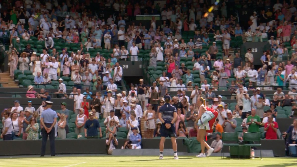 To a two-time #Wimbledon champion, thank you for the memories, Petra Kvitova ๐๐