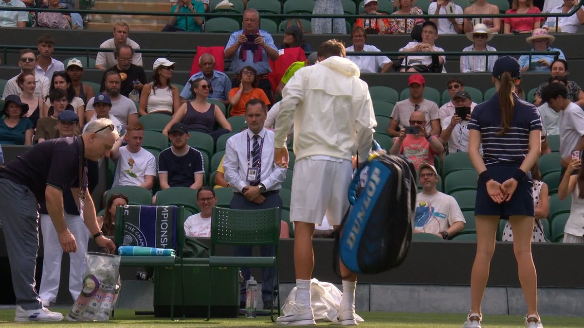Ready to go 💥 No.4 seed Jack Draper faces Argentina's Sebastian Baez in the final match on No.1 Court today 👀 #Wimbledon