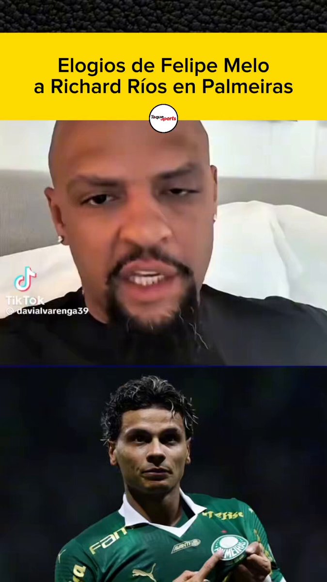 🇨🇴🇧🇷😳 Los ELOGIOS de FELIPE MELO a Richard Ríos: “¡Qué jugador! Físicamente, técnicamente y mentalmente, fuertísimo. Es un JUGADORAZO.” ⁉️ “Lástima que no pueda jugar en la selección brasileña. Ojalá Palmeiras pueda mantenerlo por muchos años.”