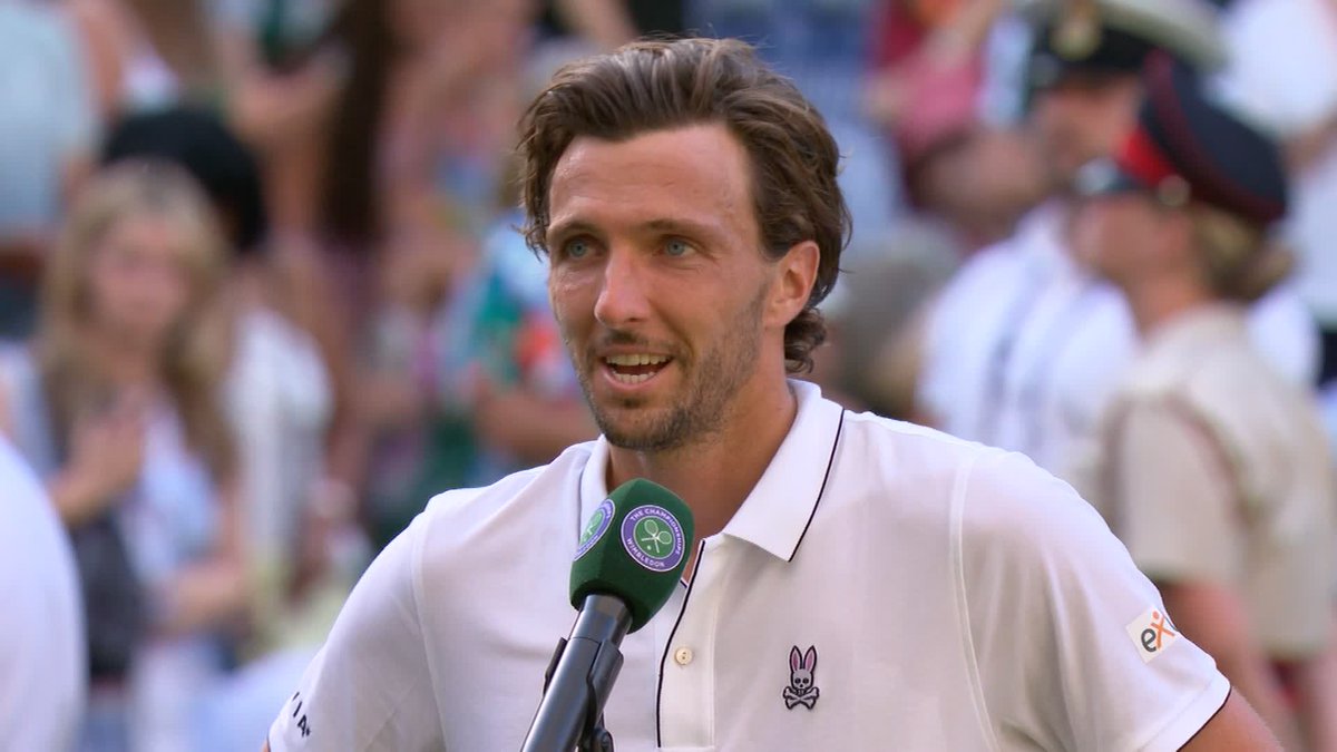"Whoooooo!" Almost 24 hours after the match began, Arthur Rinderknech can't believe he's done it 👏 #Wimbledon