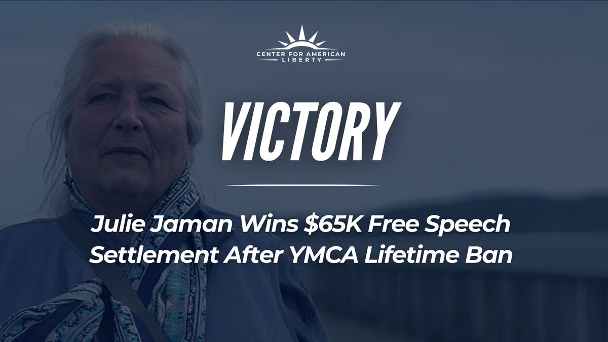 JUST IN: Julie Jaman, a Washington woman who was BANNED from her local YMCA after objecting to a man invading the women's locker room, just won a $65K settlement. Men DO NOT belong in women's private spaces.