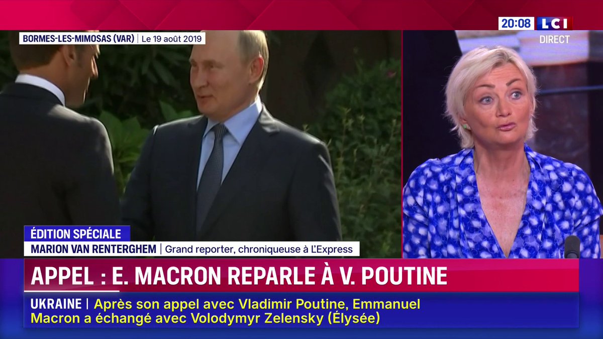 🔴 Emmanuel Macron et Vladimir Poutine ont échangé au téléphone, une première depuis 2022 : le président Français "joue plutôt bien" estime Marion Van Renterghem ▶️ Darius Rochebin