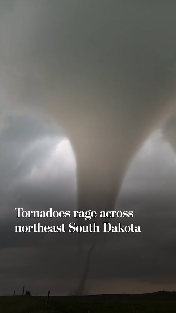 The National Weather Service issued tornado warnings across much of northeast South Dakota over the weekend, saying there was a threat of hail the size of ping pong balls. Two injuries and one leveled home had been reported as of Monday, according to CBS News.