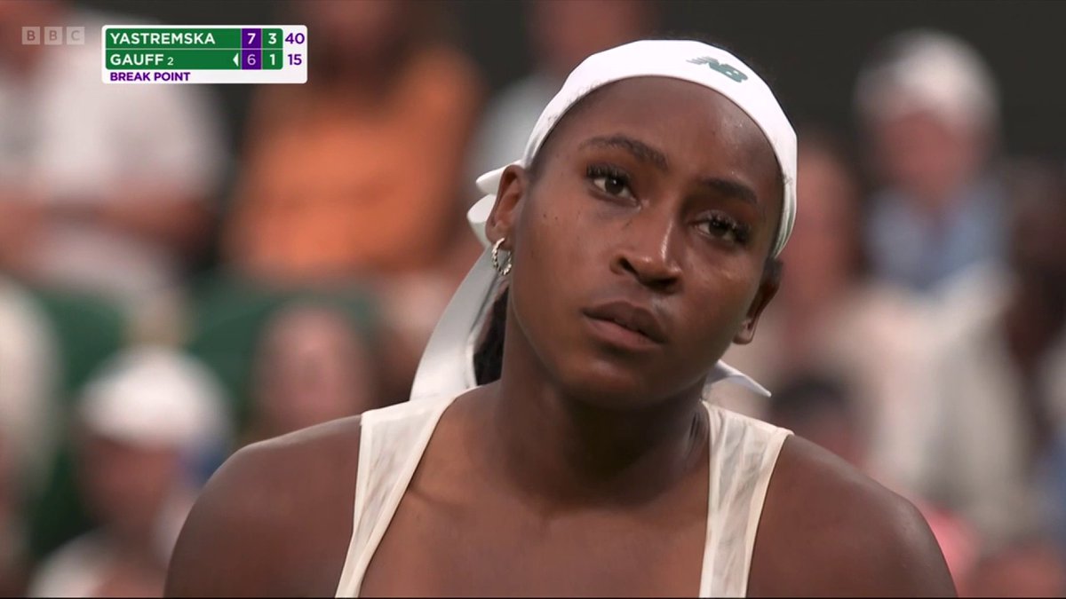 ☹️ Coco Gauff is not enjoying herself on Court One.