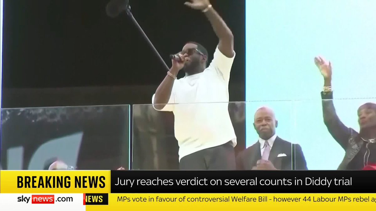 BREAKING: Jury reaches verdict on several counts in Diddy trial. Sky's Martha Kelner has the latest ⬇️ Live updates: 📺 Sky 501, Virgin 602, Freeview 233 and YouTube