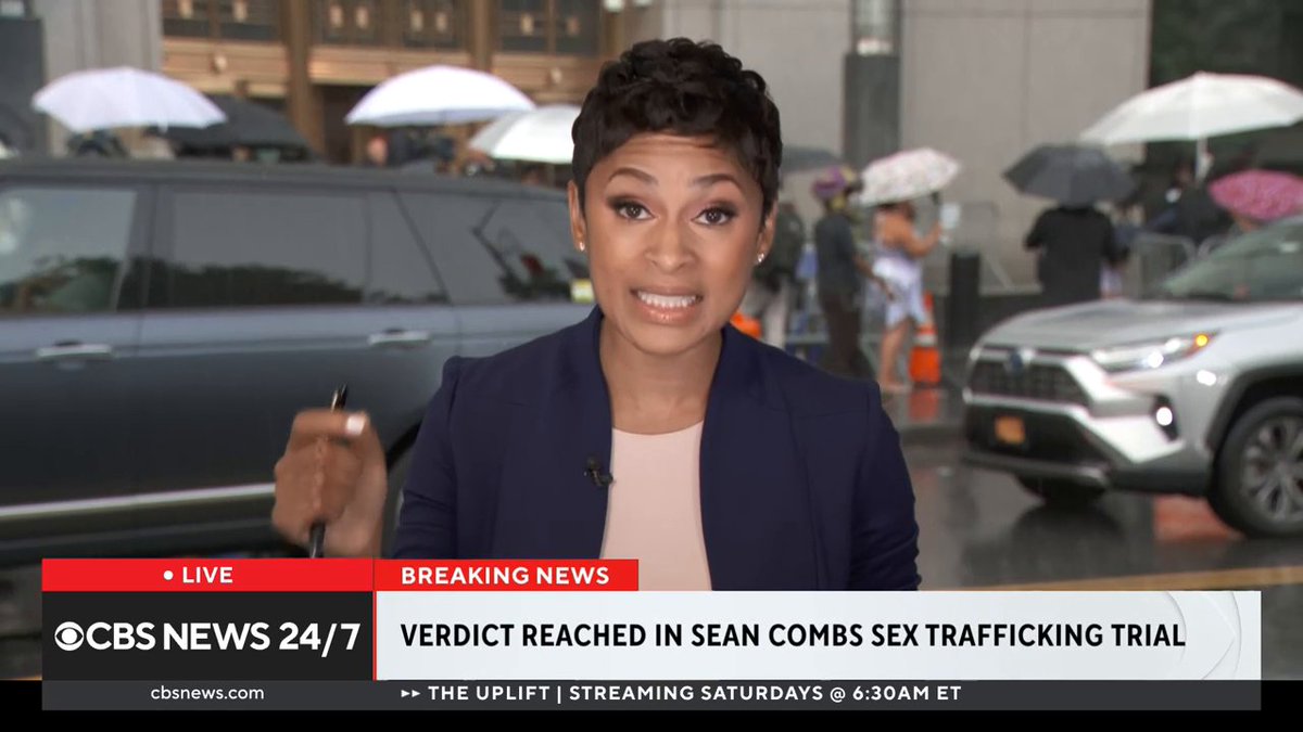 BREAKING: A partial verdict has been reached in Sean "Diddy" Combs' federal sex trafficking and racketeering trial in New York City. The jury sent a note to the judge Tuesday afternoon saying it has reached a verdict on four of the five counts, but jurors said they were unable to agree on count 1, racketeering conspiracy. The charges against Combs are one count of racketeering conspiracy, two counts of sex trafficking and two counts of transportation to engage in prostitution. Combs pleaded not guilty to the charges. If convicted, he could face up to life in prison.